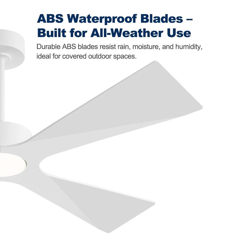 MLiAN 54 In. 4 -ABS Blades Wet Rated Outdoor Ceiling Fan with Remote