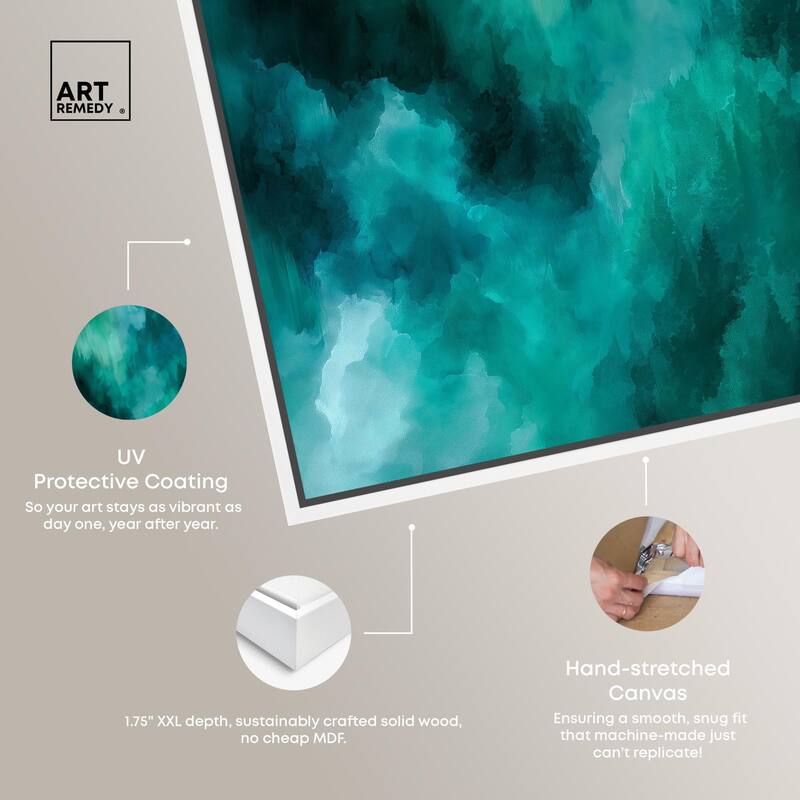 Textured Teal II Canvas by Art Remedy