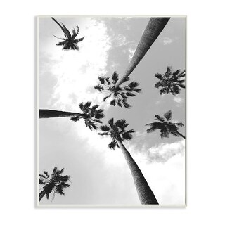 Stupell Industries Modern Architecture House Pool Tropical Palm Trees Wood Wall Art
