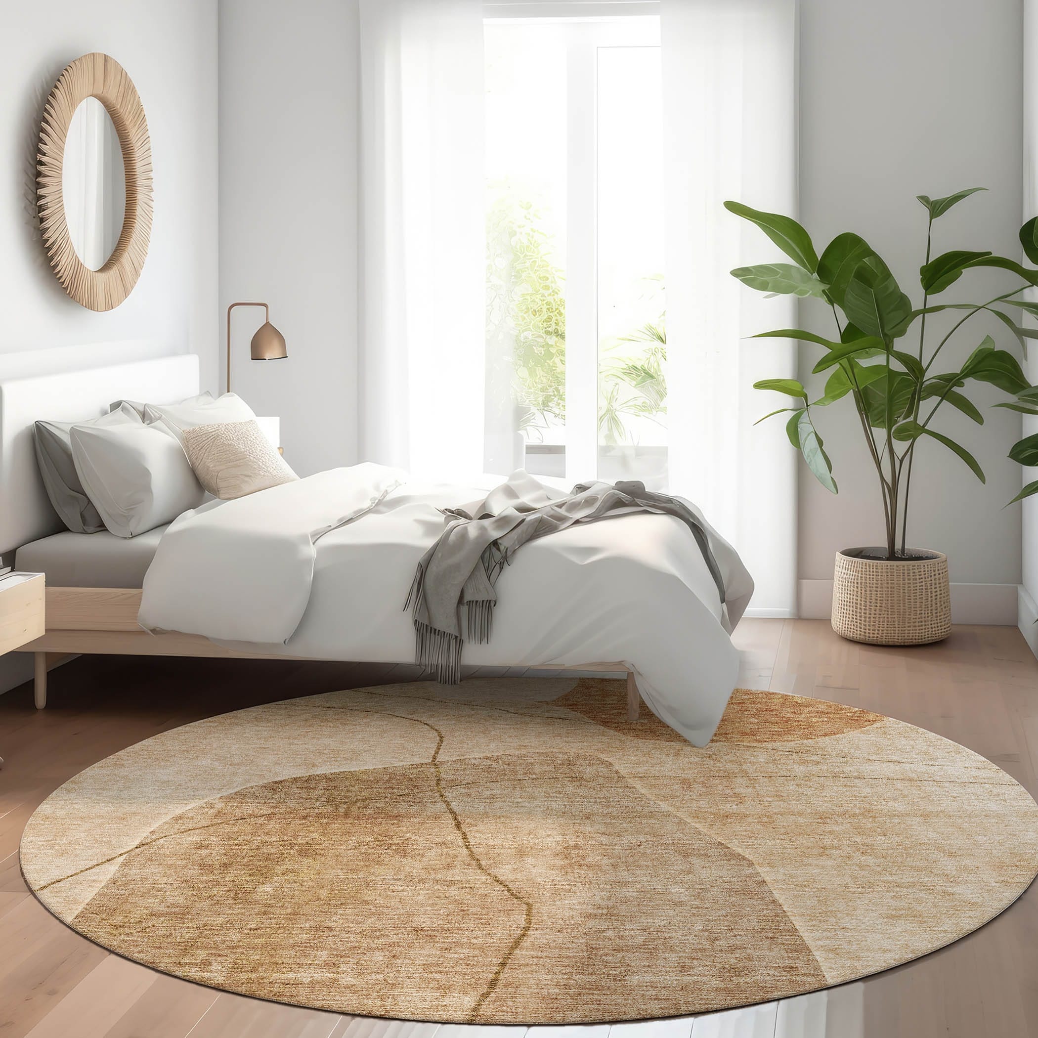 Machine Washable Indoor/ Outdoor Chantille Abstract Contemporary Rug