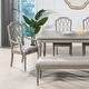 preview thumbnail 11 of 9, Dauphin Geometric Upholstered Dining Arm Chair