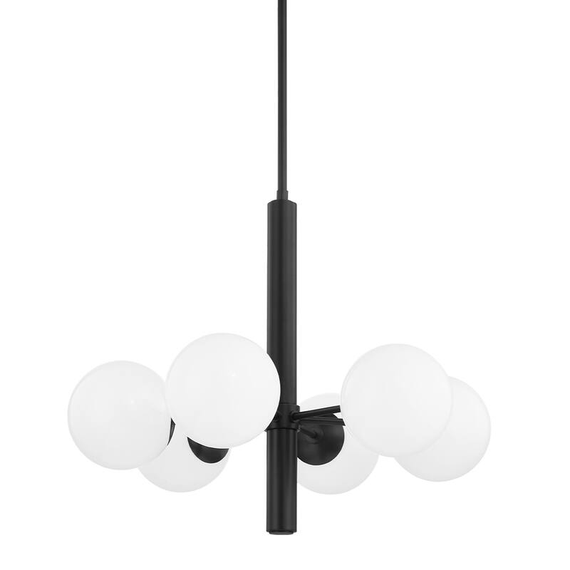 Mitzi by Hudson Valley Stella 6-light Chandelier with Opal Shiny Glass - Old Bronze