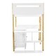 preview thumbnail 6 of 26, [Stylish Design] Twin Size Wood Loft Bed with Built-In Storage Cabinet and Cubes, Foldable Desk
