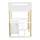 preview thumbnail 13 of 17, Multifunctional Design Loft Bed with Built-in Storage Cabinet and Cubes, Foldable Desk, Twin Size, White
