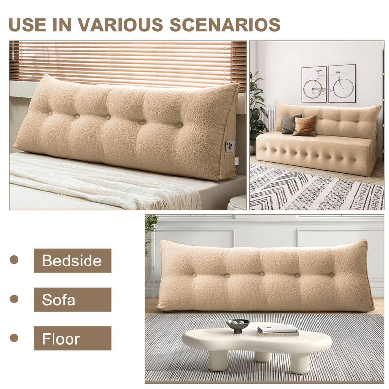 Triangular Bed Rest Wedge Headboard Pillow Back Support Reading Pillow