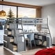 preview thumbnail 2 of 50, Impression & Beautiful Full Playhouse Loft Bed with 7 Drawers 2 Shelves and Desk, Sturdy Construction & Unique Design