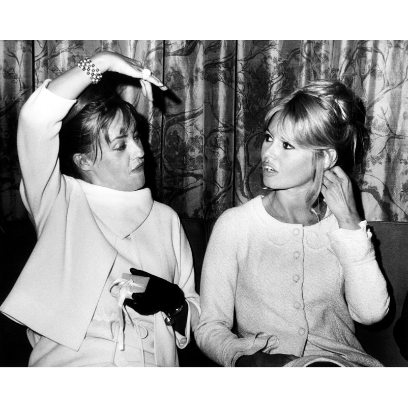 French Actresses Jean Moreau And Brigitte Bardot Chat As They Wait For A Flight To Paris They Are Returning From Mexico Where Th Overstock French Actresses Jean Moreau And Brigitte Bardot Chat As They Wait For A Flight To Paris They Are Returning From Mexico Where Th Overstock