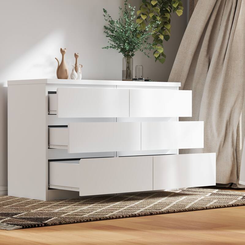 19.7"Nightstand with 3 Drawers,Set of 2,Beside Table with Drawers Handle Free Design,Thickened Top Plate,3 Drawer