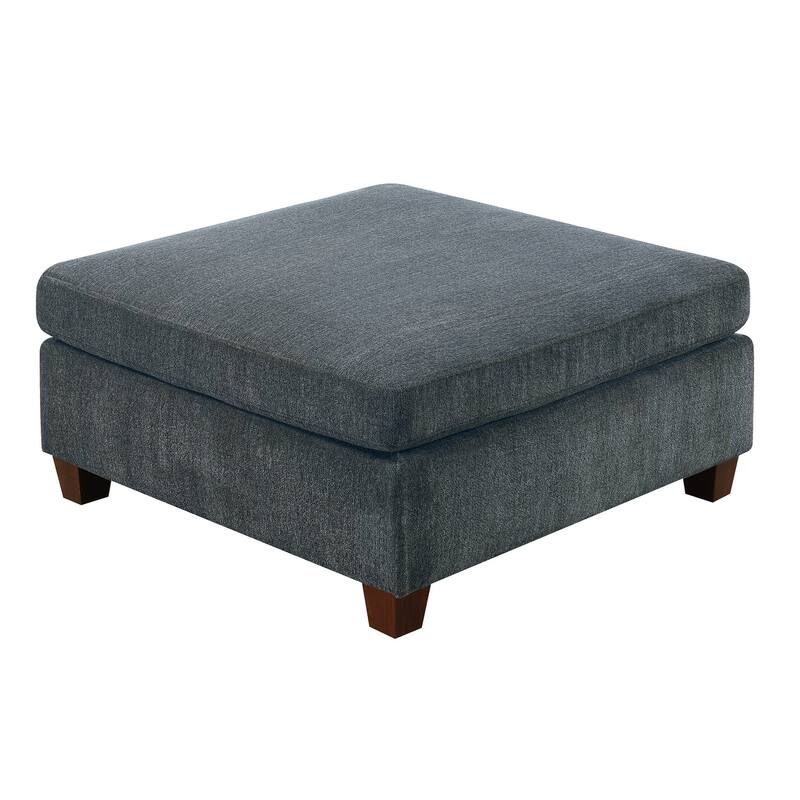 Modular Living Room Furniture Ottoman Ash Chenille Fabric 1pc Cushion Ottoman Couch