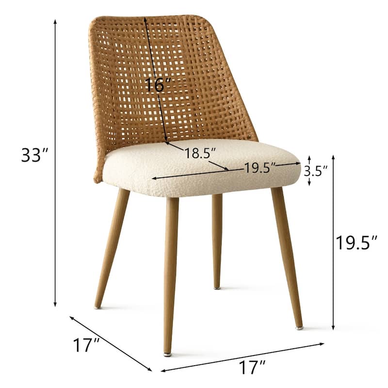 Fabric Upholstered Dining Chair (Set of 4)