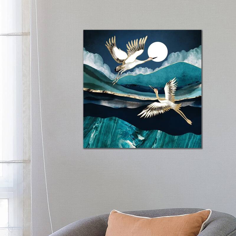 iCanvas "Midnight Cranes" by SpaceFrog Designs Canvas Print - 26x26x1.5