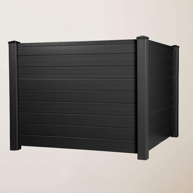 Privacy Screen Outdoor Privacy Fence Panels for Air Conditioner and Trash Can (2 Panels-White)