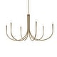 preview thumbnail 1 of 9, Elegant Lighting LD722D50 Layne 6 Light 50" Wide Taper Candle Style Gold