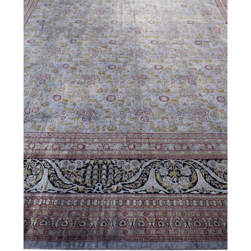 Overdyed One-of-a-Kind Hand-Knotted Area Rug - Gray - 9' 2" x 9' 5"