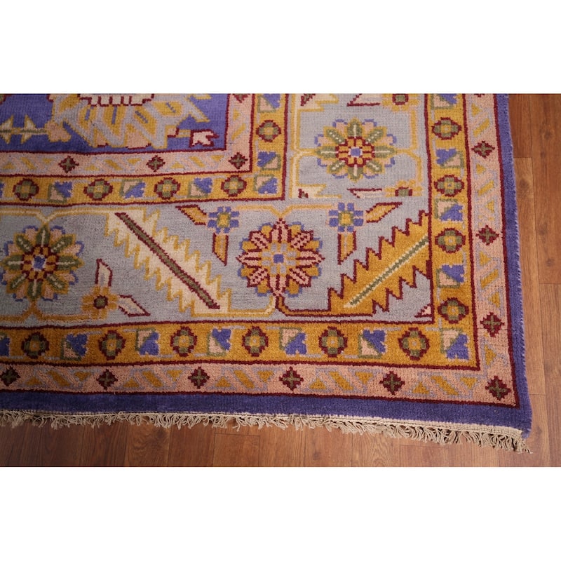 Purple Oushak Large Indian Area Rug Handmade Wool Carpet - 11'9"x 14'8"