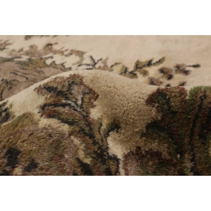 ECARPETGALLERY Hand-knotted Melis Vintage Cream Wool Rug - 5'3 x 8'8