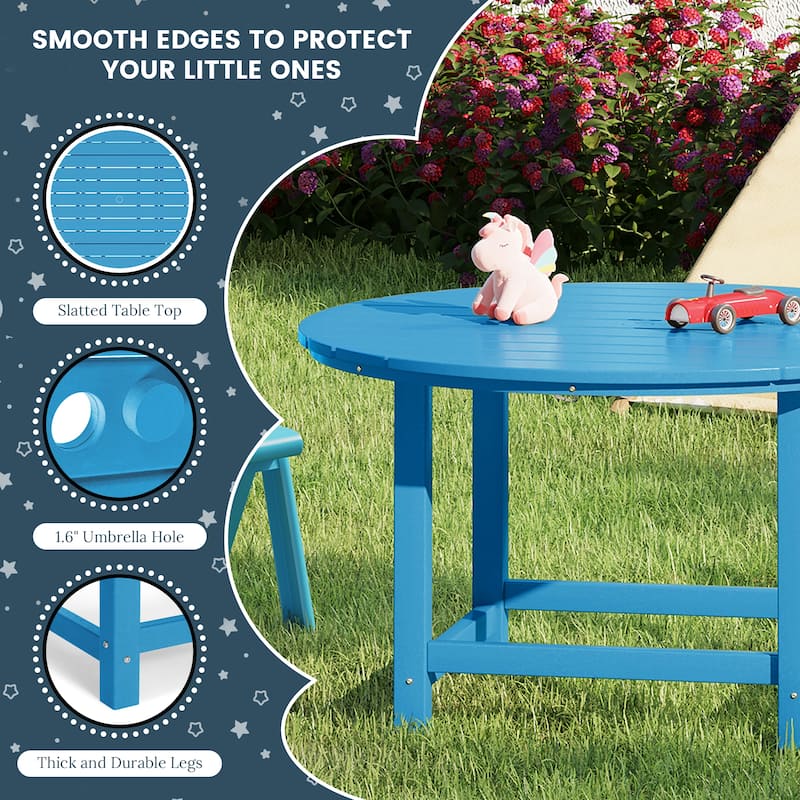 Laguna Kids Adirondack 5-Piece Round Table Dining Set