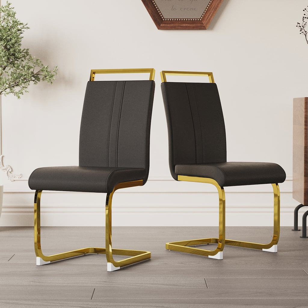 2PCS PU Dining Side Chair