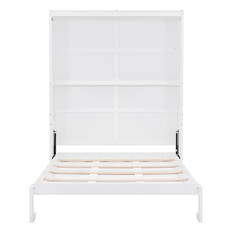 Merax Murphy Bed Wall Bed with Shelves