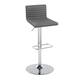Option Grey Faux Leather/Chrome/Rounded Rectangle