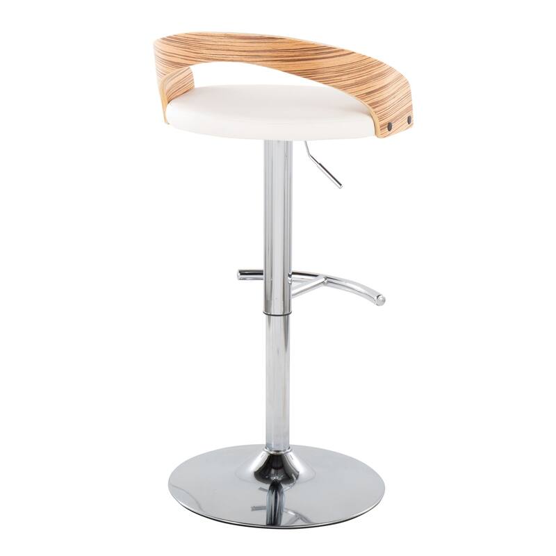 Grotto Adjustable Barstool with Chrome Base