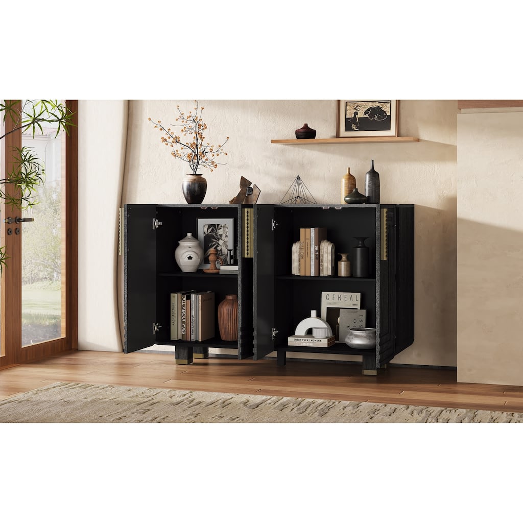 Sideboard with 4-Door and Adjustable Shelves