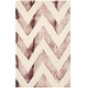 preview thumbnail 90 of 121, SAFAVIEH Dip Dye Marybeth Hand-tufted Wool Chevron Area Rug 2' x 3' - Ivory/Maroon - Rectangle