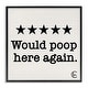 preview thumbnail 1 of 23, Stupell Bathroom Rating Five Starts Would Poop Here Again Black Framed Art, 12x12, Proudly Made in USA 12 x 12 - Wood - Black