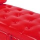 preview thumbnail 67 of 65, Armed Ottoman Bench PU Leather Bench Button Tufted Sofa Stool Bench Footrest Stoolfor Entryway, Living Room and Window