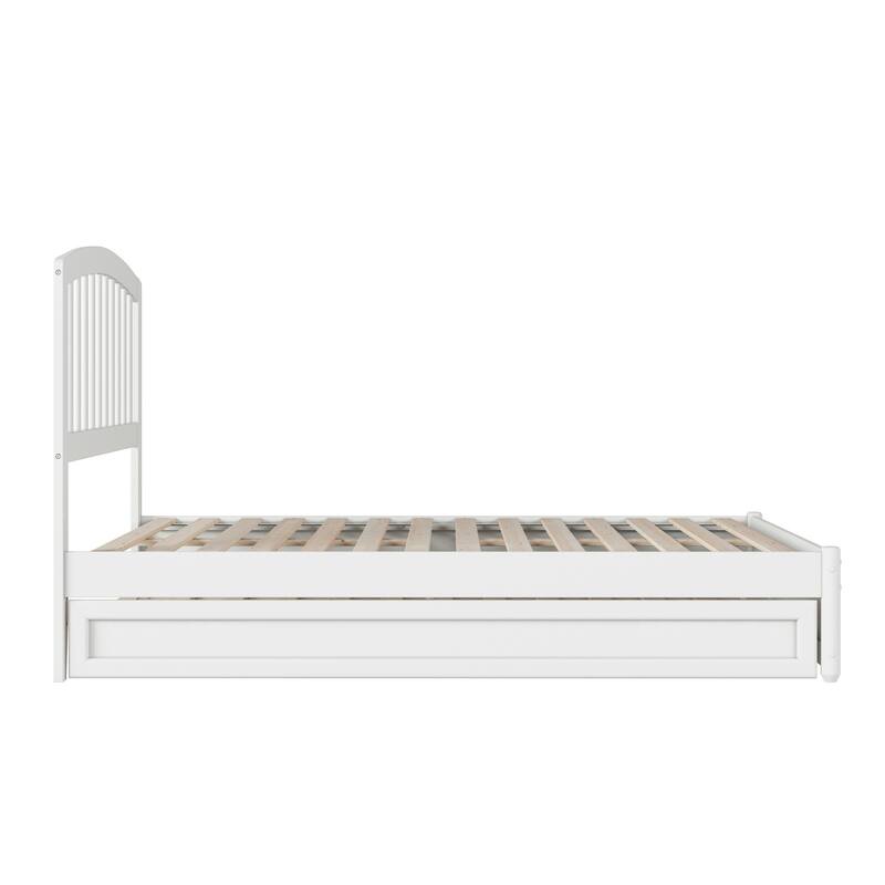 Lucia Platform Bed with Panel Footboard and Twin Trundle