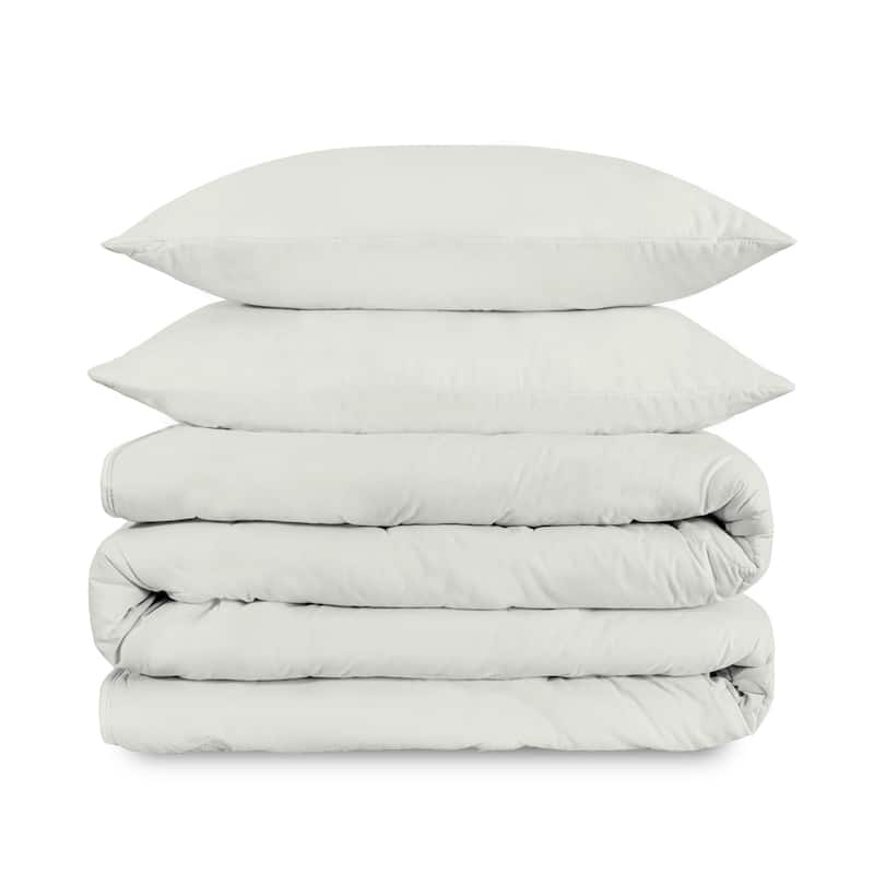 Purity Home Sateen 3 Piece Duvet Cover Set