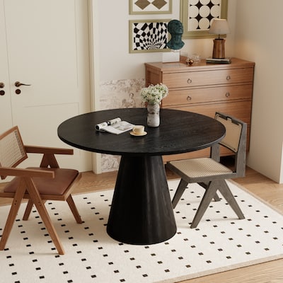 Retro Round Dining Table for Living Room,Dining Room