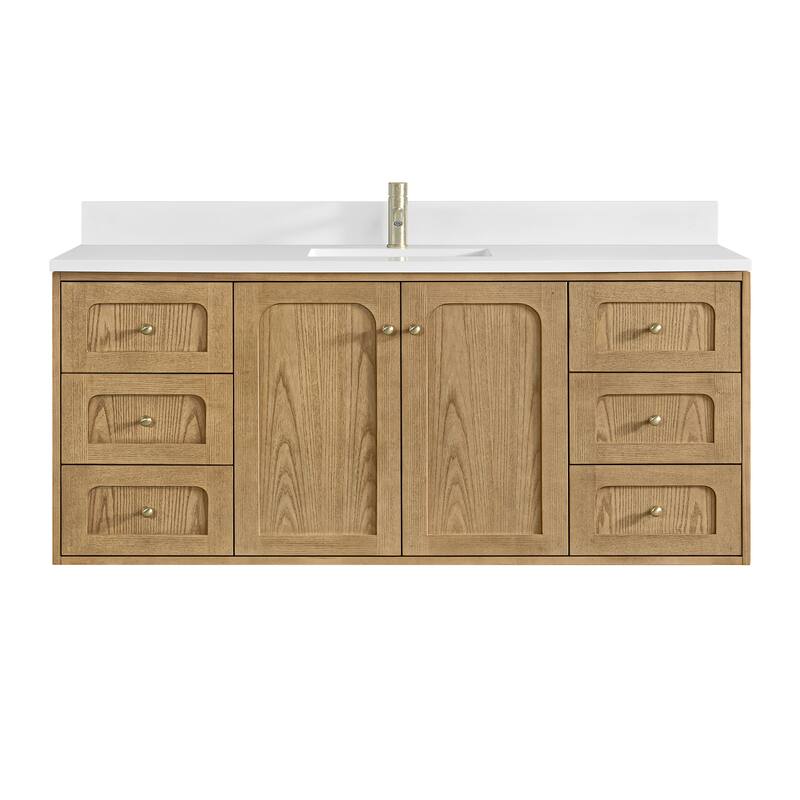 Laurent 60" Single Vanity, Light Natural Oak - 60S
