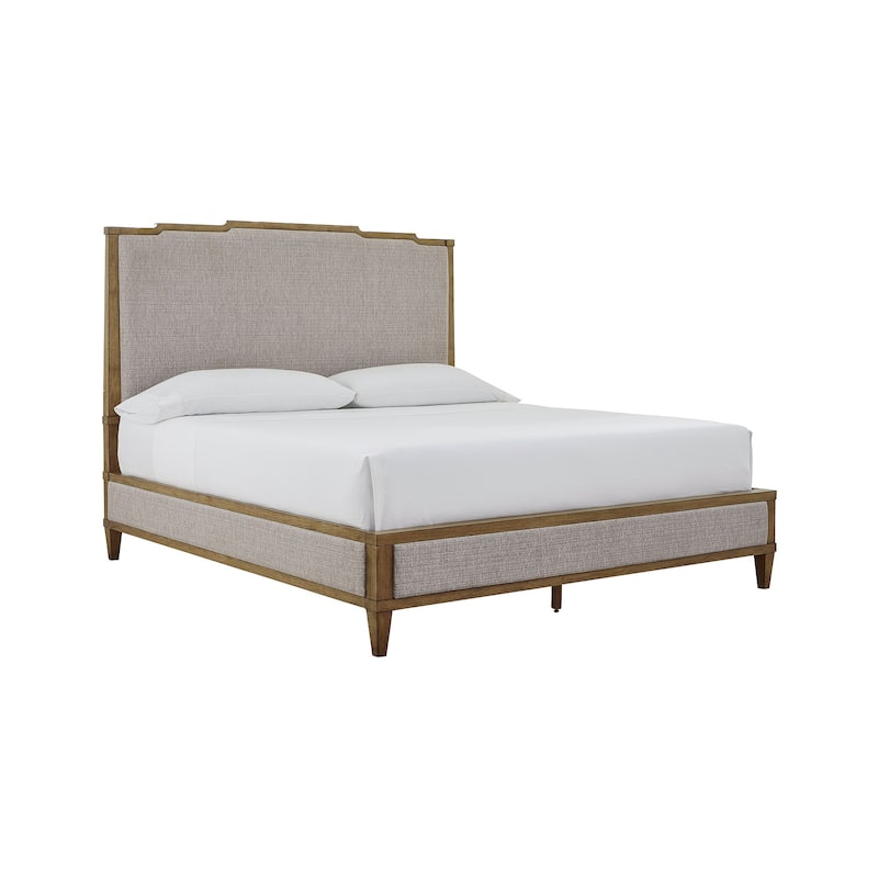 Signature Design by Ashley Sharlance Brown/Beige King Upholstered Panel Bed