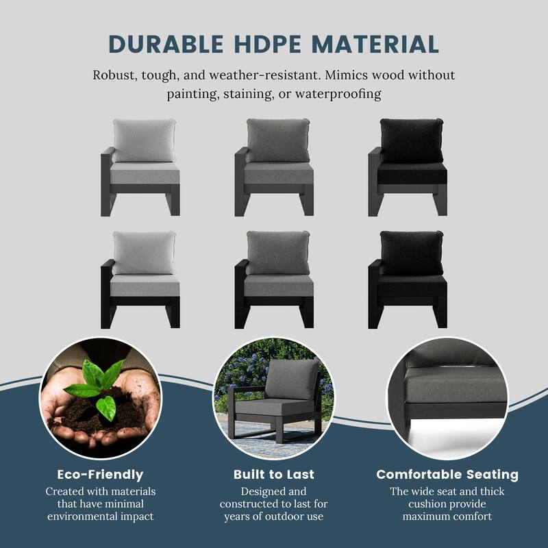 Endless Patio 5-Piece Deep Seating Set with Ottoman with Gray Frame