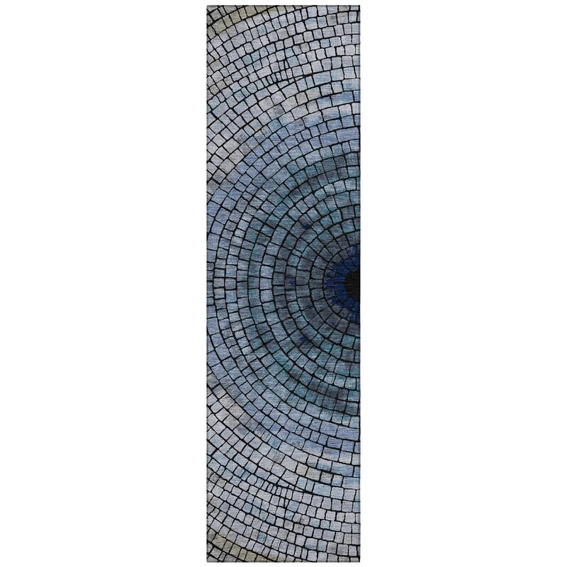 Machine Washable Indoor/ Outdoor Mosaic Rome Chantille Rug