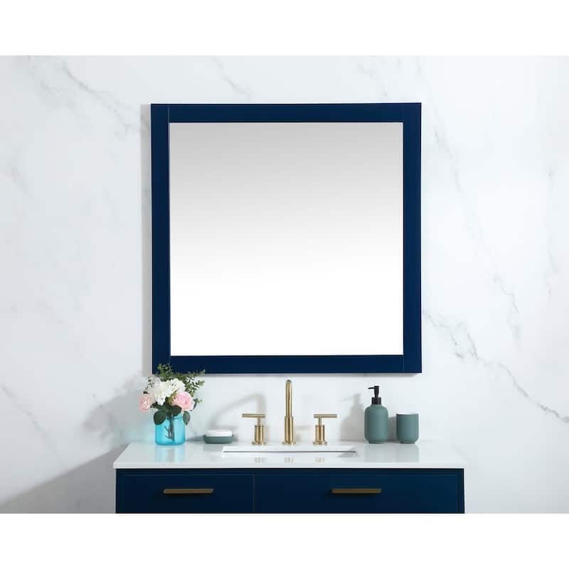 Elegant Lighting VM23636 Aqua 36" W x 36" H Traditional Square Framed