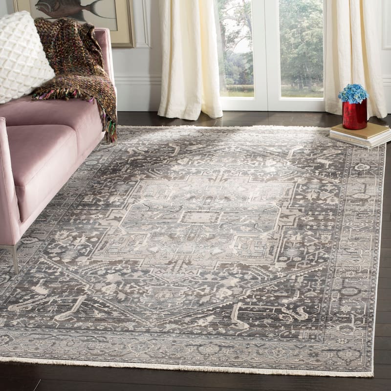 SAFAVIEH Vintage Persian Ariete Oriental Distressed Rug - 9' x 11'7" - Grey/Charcoal