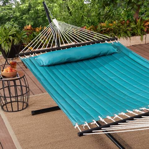 Quilted Double Hammock with Pillow, Tree Hammock