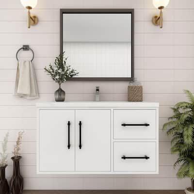 Victoria 36'' R Wall-mounted Vanity with Reinforced Acrylic Sink - 35.5