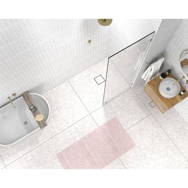 Glass Warehouse 78" x 30" Frameless Shower Door - Single Fixed Panel