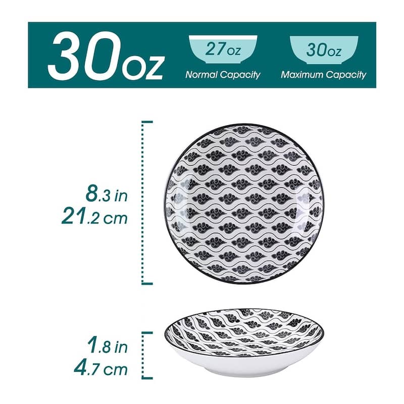 vancasso Macaron 4-Piece Multi-Color Dinner Plates Dessert Soup Plates