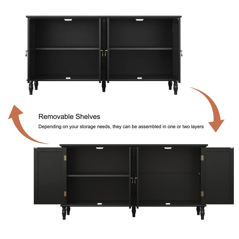 58" Wide Retro Sideboard Cabinet