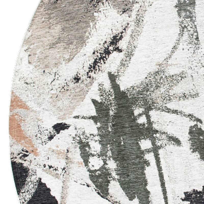 Guzoc Geometric Abstract Modern Non Skid Woven Area Rug By HomeRoots - 84' X '84' X '0.12