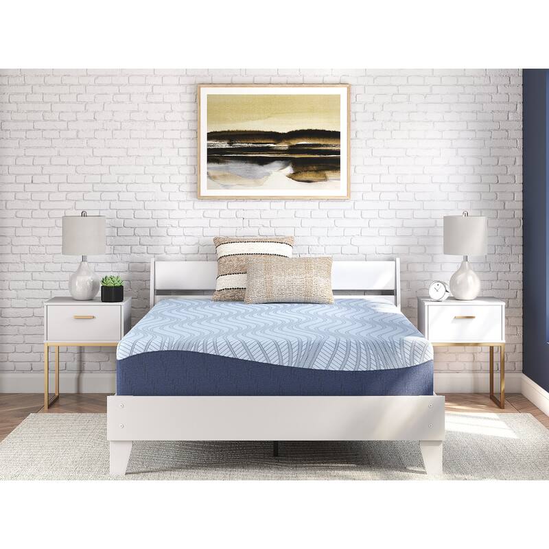 Signature Design by Ashley Peak 2.0 12 Memory Foam Light Blue Mattress