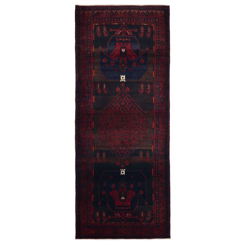 ECARPETGALLERY Hand-knotted Konya Anatolian Black, Red Wool Rug - 5'1 x 12'7
