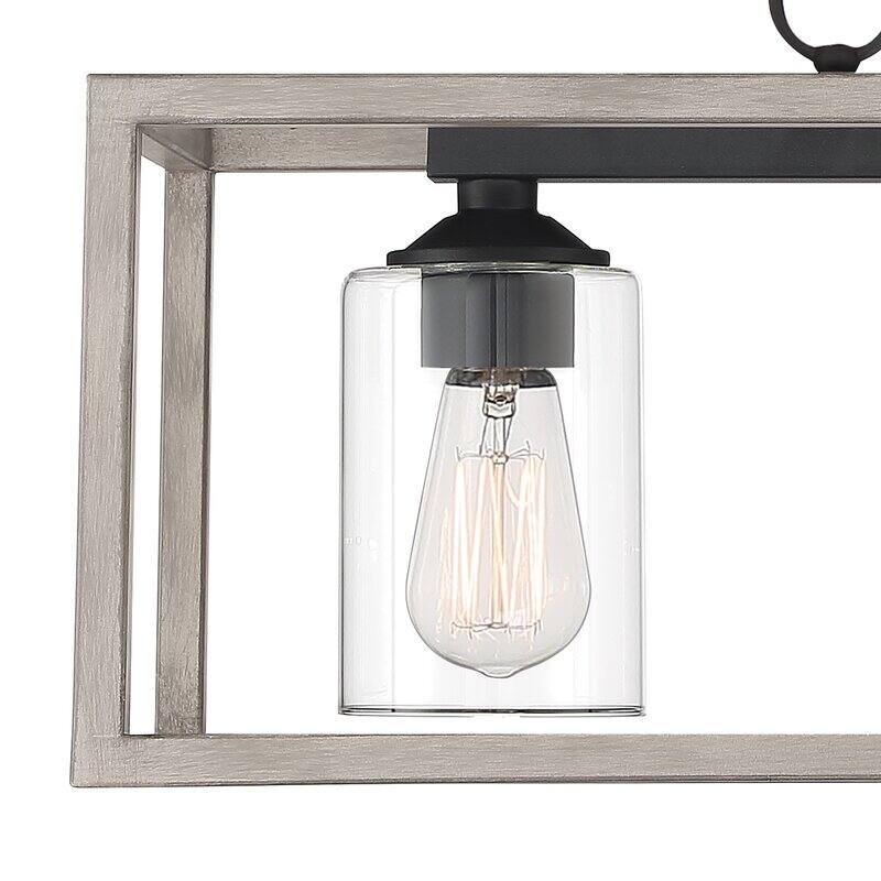 Moulins 3-ight Linear Modern Farmhouse Rectangle Chandelier with UL Certified - 25in
