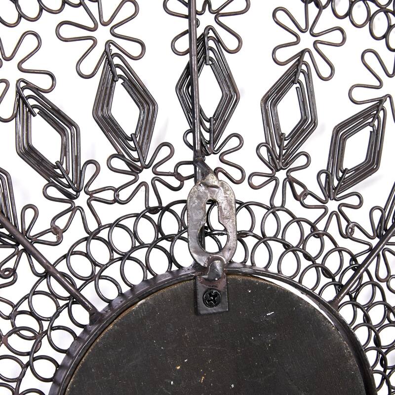Metal Plate Handmade Wall Decor with Intricate Pattern - Set of 3 Black - Roche River Decor