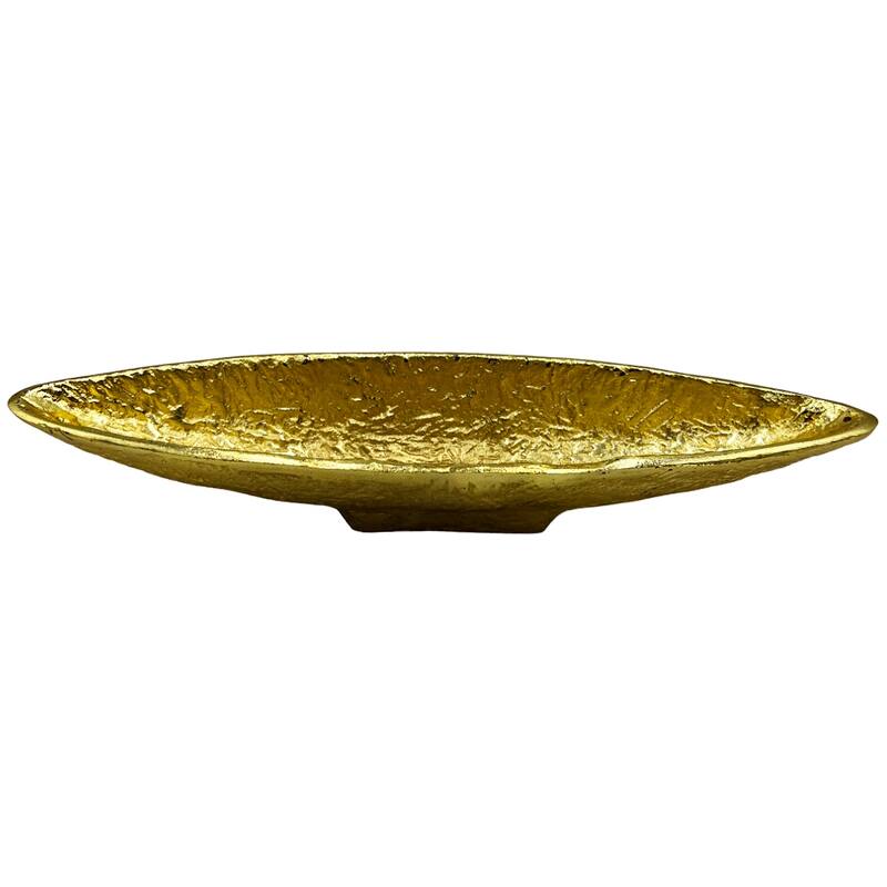 14 Inch Wide Decorative Handmade Aluminum Modern Tray - 14 x 3 x 2 in