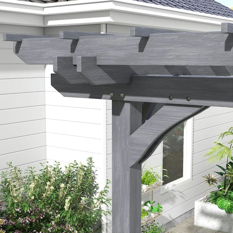 12'x10' Wooden Pergola,Outdoor Grape Gazebo for Garden,Patio,Backyard